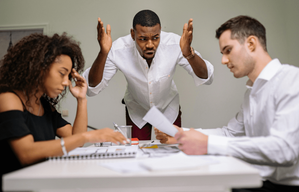 Devil’s advocate moment causing visible frustration