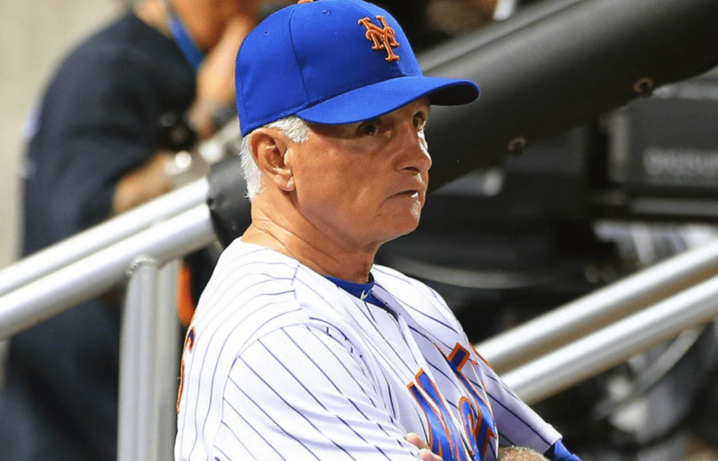 Sep 27, 2017; New York City, NY, USA; New York Mets manager Terry Collins (10) watches game action against the Atlanta Braves during the seventh inning at Citi Field. Mandatory Credit: Andy Marlin-Imagn Images