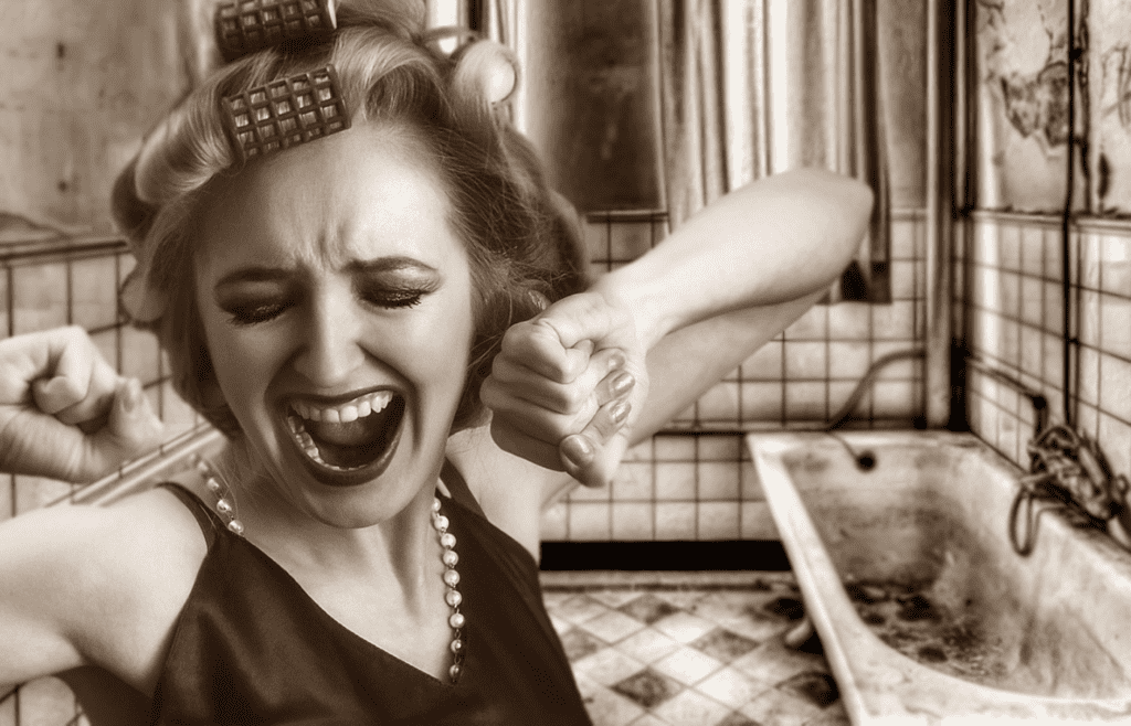 A person expressing strong emotions
