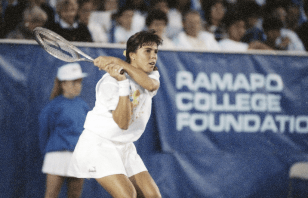 Jennifer Capriati plays in the Pathmark Classic tennis tournament at Ramapo Community College in Mahwah, N.J., on August 27, 1990.