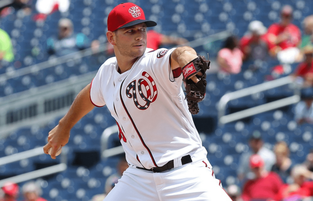 Washington Nationals relief pitcher Jacob Turner (38) pitches against the Seattle Mariners in the seventh inning at Nationals Park. The Mariners won 4-2.