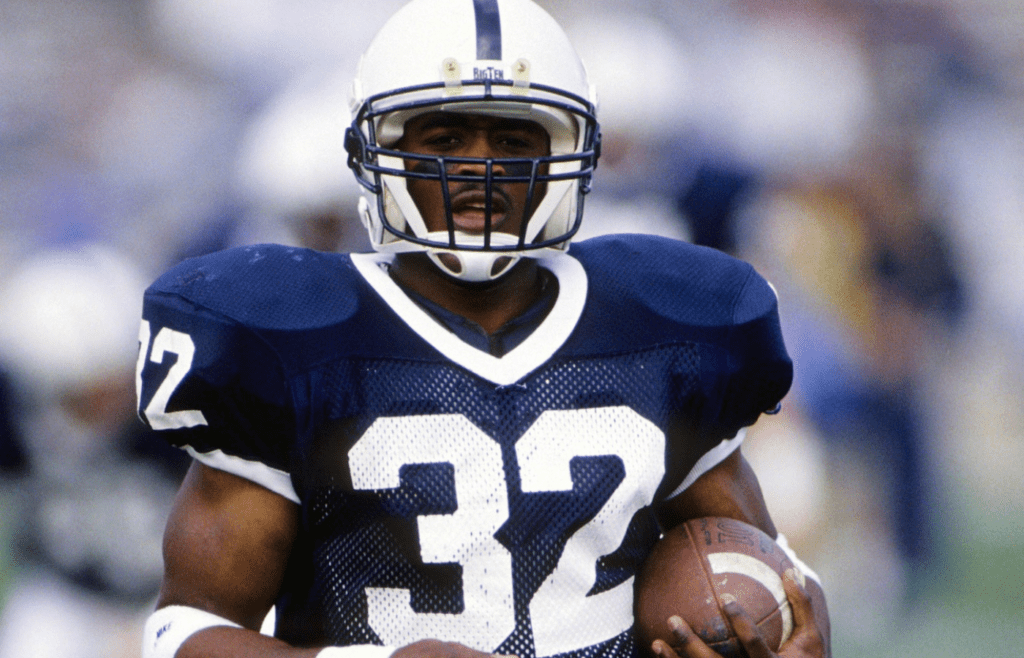 Sep 1994; State College, PA, USA; FILE PHOTO; Penn State Nittany Lions running back Ki-Jana Carter (32) in action against the Boston College Eagles at Beaver Stadium. Mandatory Credit: Photo By Imagn Images