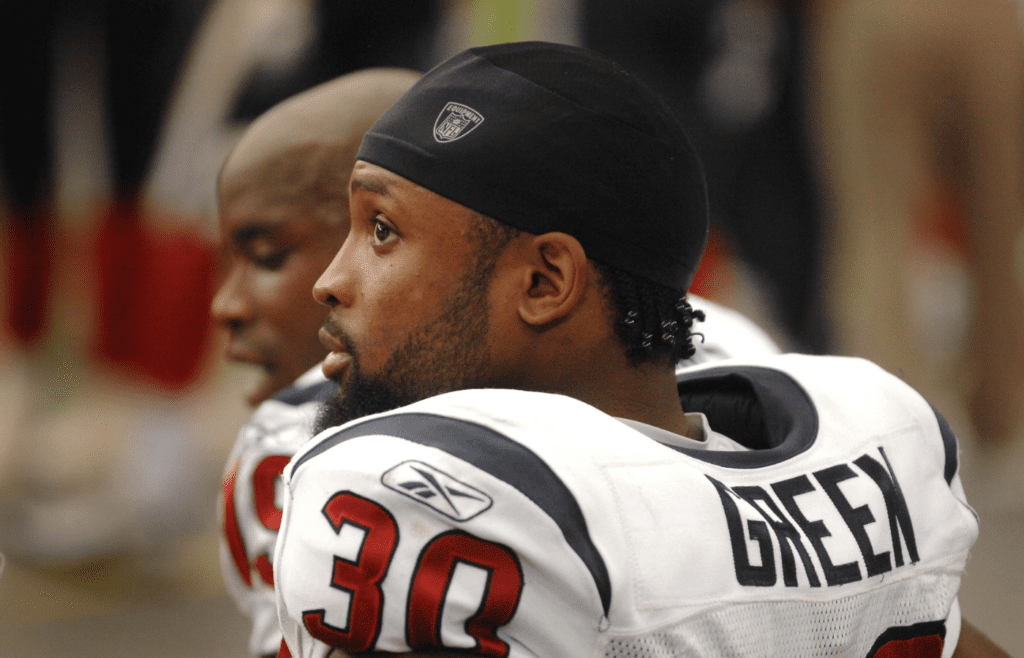 Aug 18, 2007; Glendale, AZ, USA; Houston Texans running back Ahman Green (30) against the Arizona Cardinals at University of Phoenix Stadium. Mandatory Credit: Mark J. Rebilas-Imagn Images Copyright © 2007 Mark J. Rebilas
