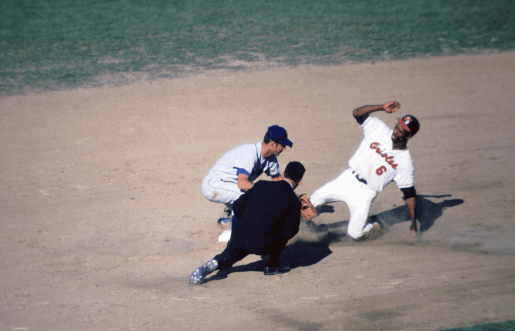 Baltimore Orioles base runner Paul Blair