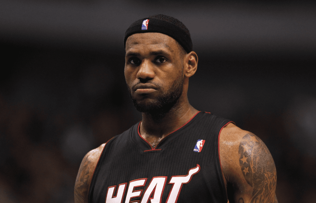 Nov 27, 2010; Dallas, TX, USA; Miami Heat forward Lebron James (6) during the game against the Dallas Mavericks at American Airlines Center. The Mavs beat the Heat 106-95. Mandatory Credit: Matthew Emmons-Imagn Images