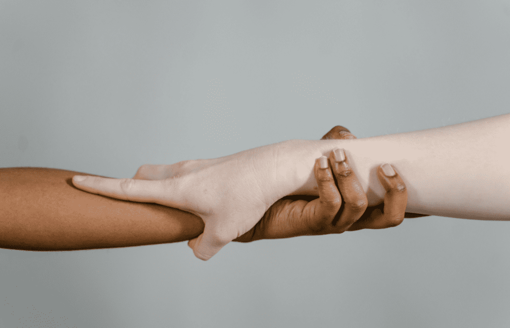 Close-Up Shot of Holding Hands