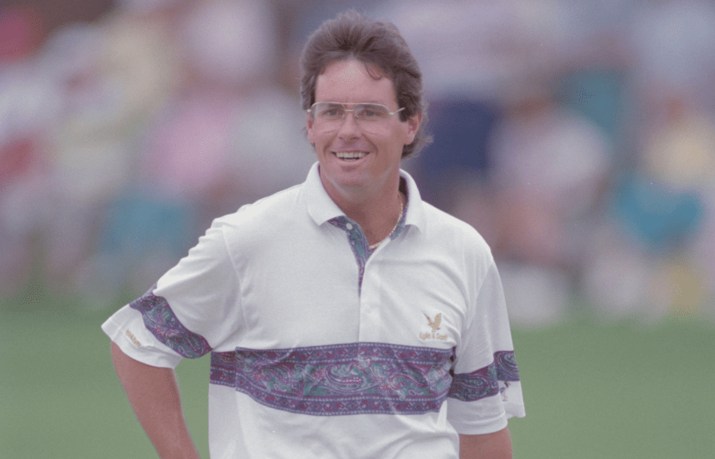 04/11/1992; Augusta, Georgia USA; Ian Baker Finch walks on a green with putter in hand at Augusta National Country Club. Mandatory Credit: MM -The Augusta Chronicle via USA TODAY NETWORK
