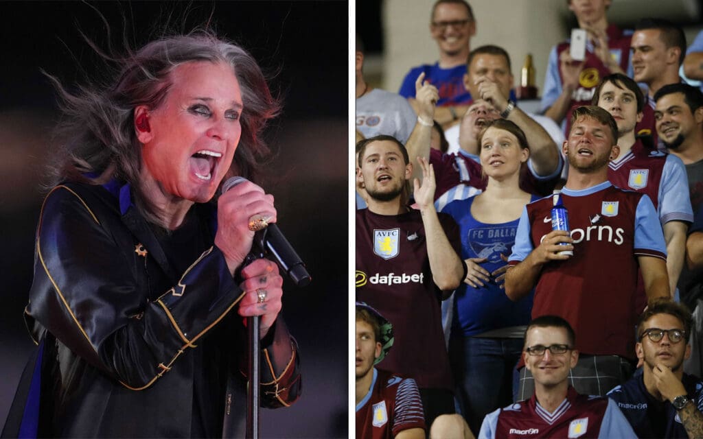 Ozzy Osbourne and Aston Villa fans