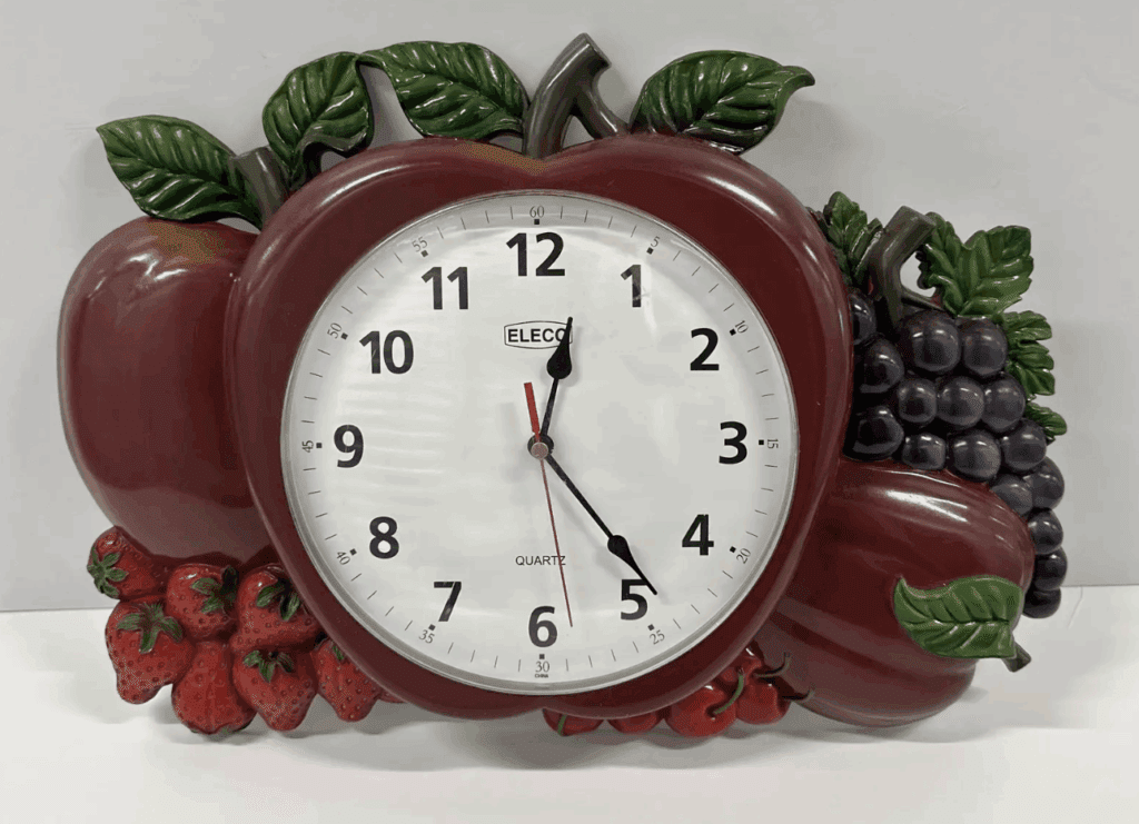 vintage fruit clock