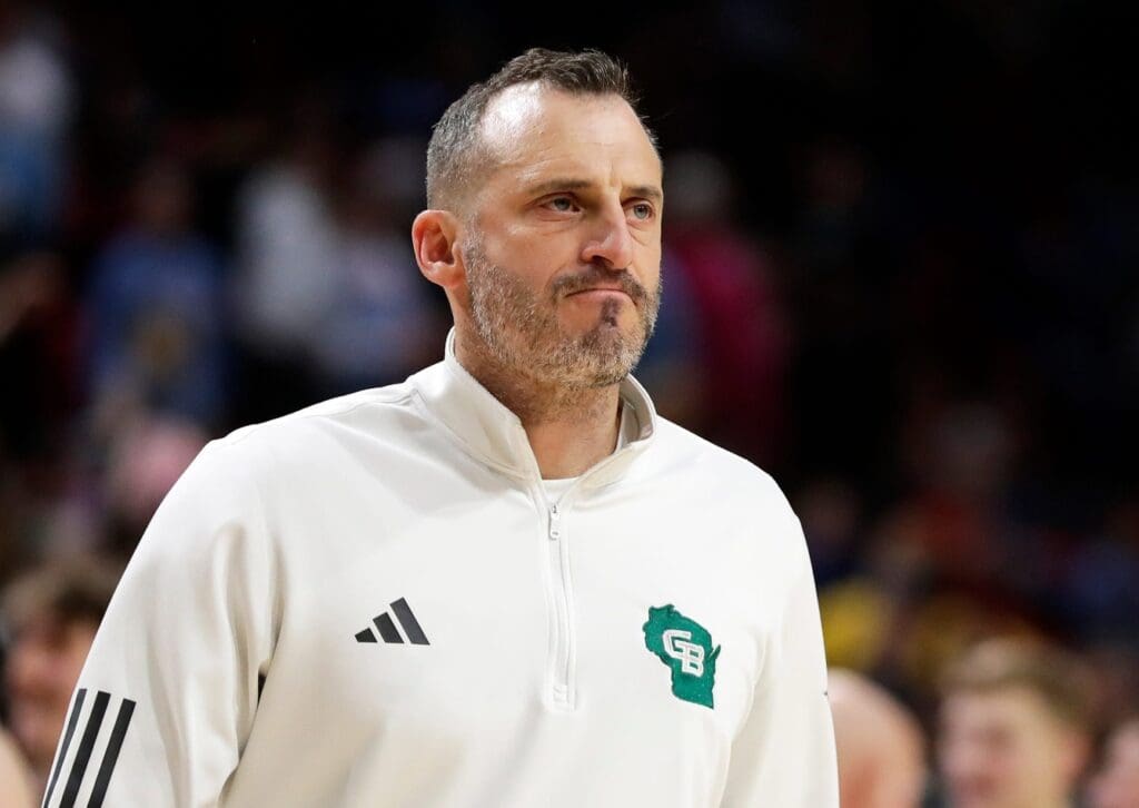 UWGB men's basketball coach Doug Gottlieb walks off the court after his team's 72-70 loss to Michigan Tech on Dec. 18, 2024, at the Resch Center in Ashwaubenon.