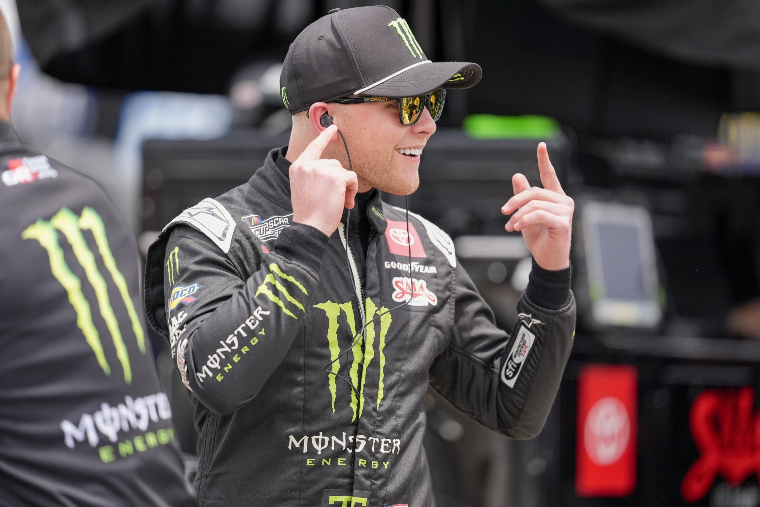 May 24, 2025; Concord, North Carolina, USA; NASCAR Cup Series driver Ty Gibbs (54) during qualifying at Charlotte Motor Speedway. Mandatory Credit: Jim Dedmon-Imagn Images