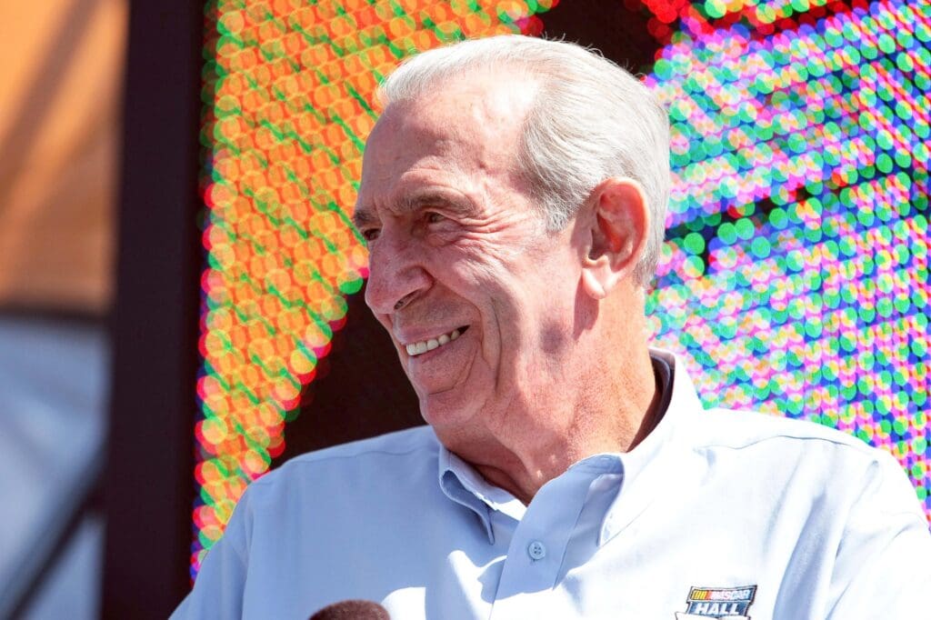 June 26, 2011; Sonoma, CA, USA; NASCAR former driver Ned Jarrett before the Toyota/Save Mart 350 at Infineon Raceway. Mandatory Credit: Kelley L Cox-USA TODAY Sports