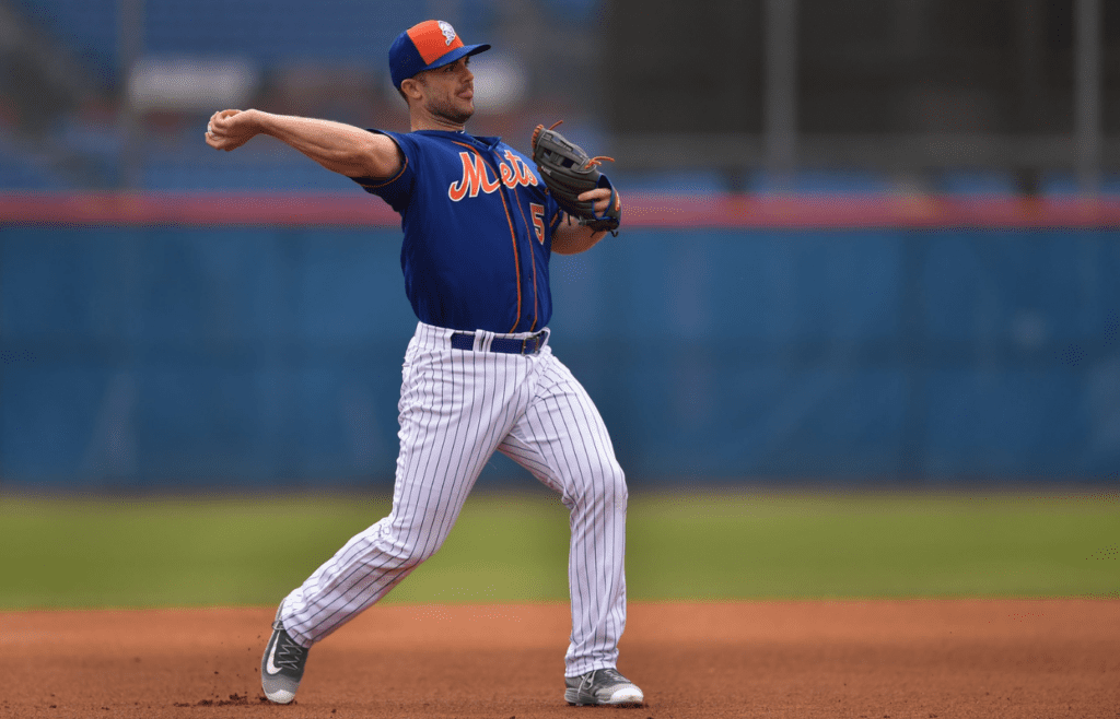 David Wright, the New York Mets third baseman, works an infield drill on the back fields of Tradition Field during the first day of Spring Training workouts for Pitchers and Catchers in Port St. Lucie on Friday, Feb. 19, 2016