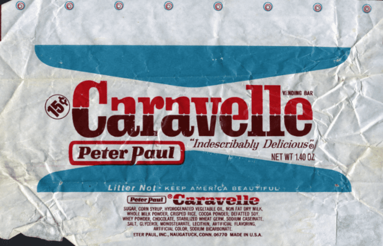 Caravelle candy bar wrapper