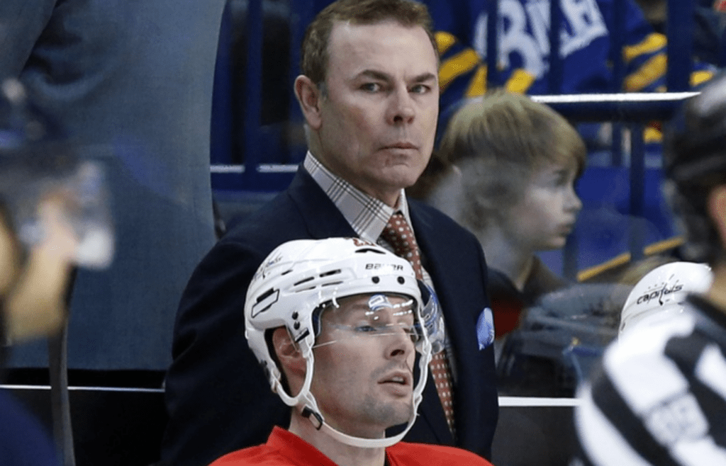 Jan 28, 2014; Buffalo, NY, USA; Washington Capitals head coach Adam Oates during the game against the Buffalo Sabres at First Niagara Center. Mandatory Credit: Kevin Hoffman-Imagn Images