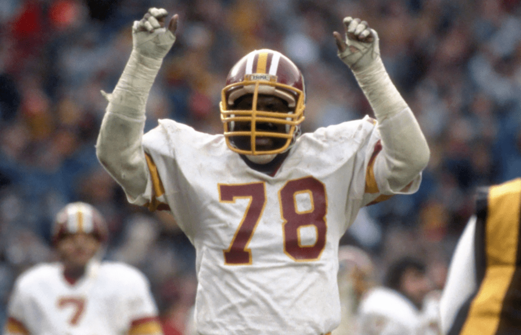 Jan 1, 1984; Washington, DC, USA; FILE PHOTO; Washington Redskins defensive tackle #78 DEXTER MANLEY during the 1983 playoffs. Mandatory Credit: Photo By Malcolm Emmons-Imagn Images © Copyright Malcolm Emmons