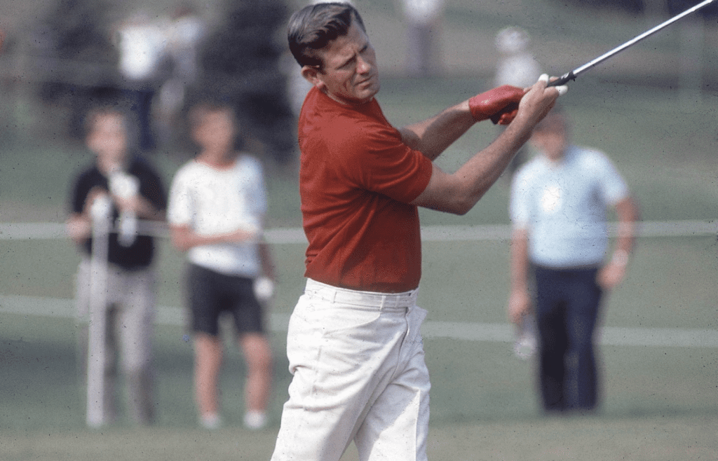 Jul 24, 1966; Akron, OH, USA; FILE PHOTO; Doug Sanders in action during the 1966 PGA Championship at Firestone Country Club. Mandatory Credit: Malcolm Emmons-USA TODAY NETWORK