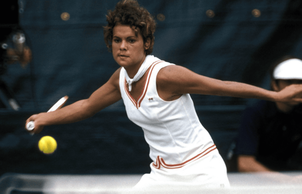 Jun 1974; Hilton Head, SC, USA; FILE PHOTO; Evonne Goolagong during 1974 Family Circle Cup Tournament at Hilton Head. Mandatory Credit: Manny Rubio-Imagn Images © Copyright Manny Rubio