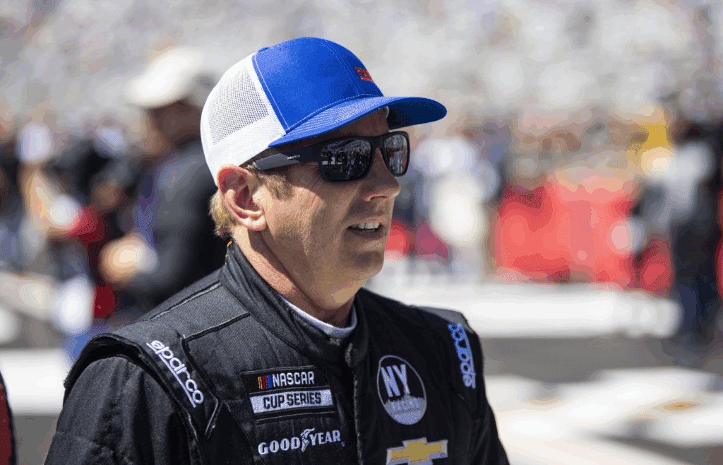 Mar 20, 2022; Hampton, Georgia, USA; NASCAR Cup Series driver Greg Biffle during the Folds of Honor QuikTrip 500 at Atlanta Motor Speedway. Mandatory Credit: Mark J. Rebilas-Imagn Images