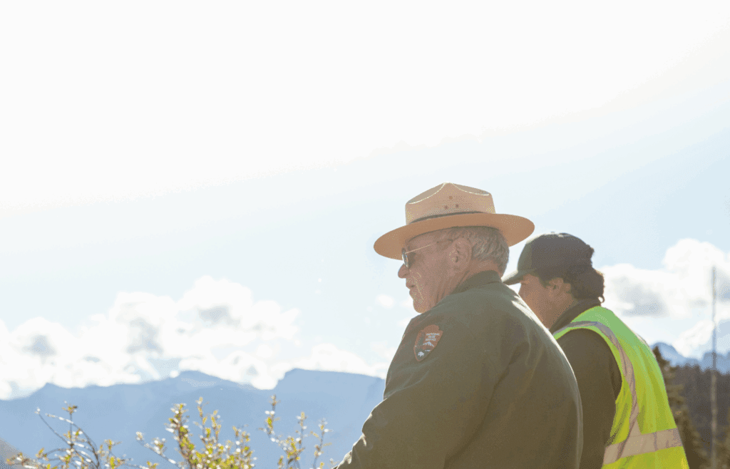 Park Rangers Survey Logan Pass