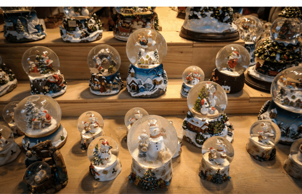 Snow Globes on a Table