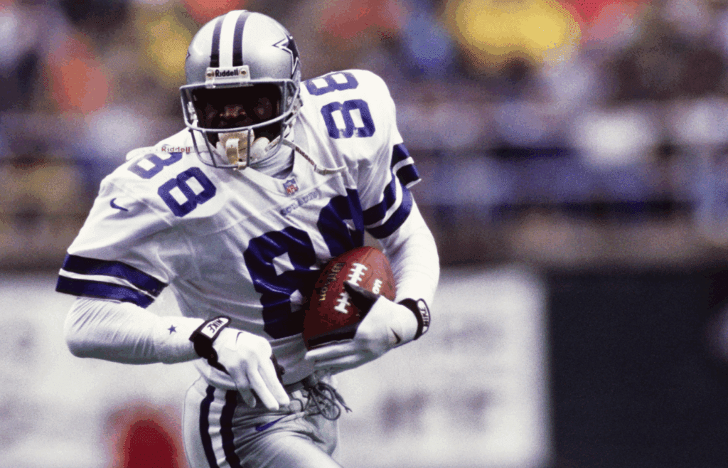 Oct 26, 1997; Philadelphia, PA, USA; FILE PHOTO; Dallas Cowboys receiver Michael Irvin (88) in action against the Philadelphia Eagles at Veterans Stadium. Mandatory Credit: Lou Capozzola-USA TODAY NETWORK