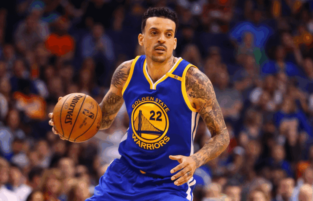 Apr 5, 2017; Phoenix, AZ, USA; Golden State Warriors forward Matt Barnes against the Phoenix Suns at Talking Stick Resort Arena. Mandatory Credit: Mark J. Rebilas-Imagn Images