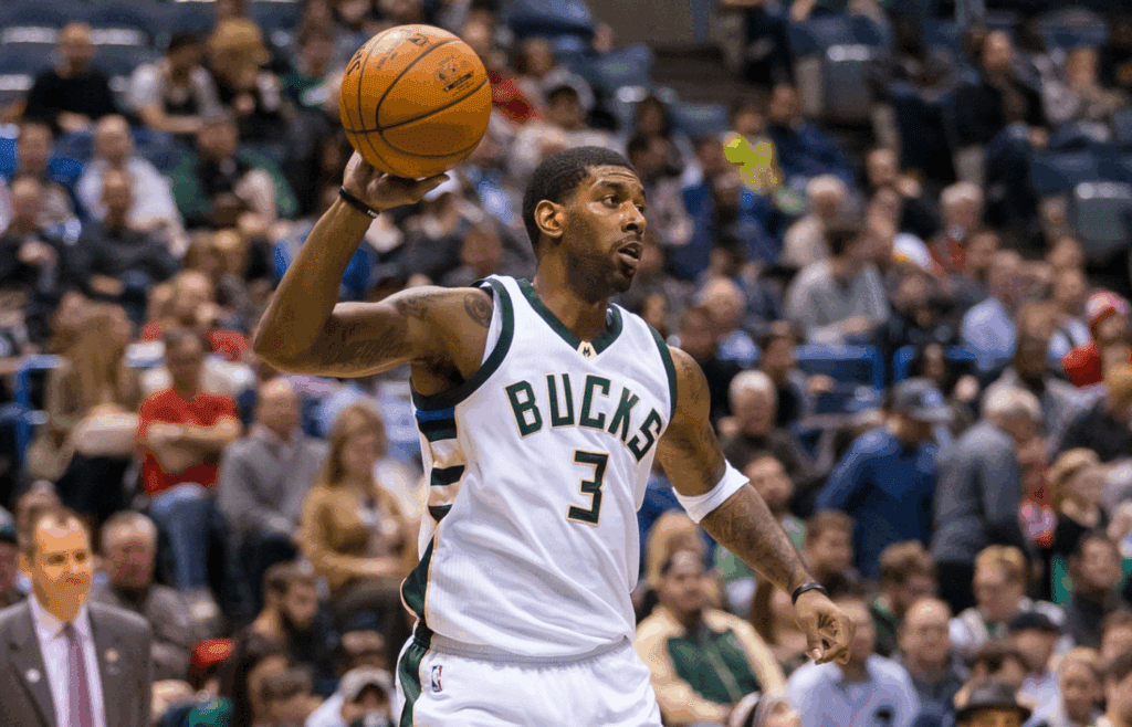 Mar 2, 2016; Milwaukee, WI, USA; Milwaukee Bucks guard O.J. Mayo (3) during the game against the Indiana Pacers at BMO Harris Bradley Center. Indiana won 104-99. Mandatory Credit: Jeff Hanisch-Imagn Images