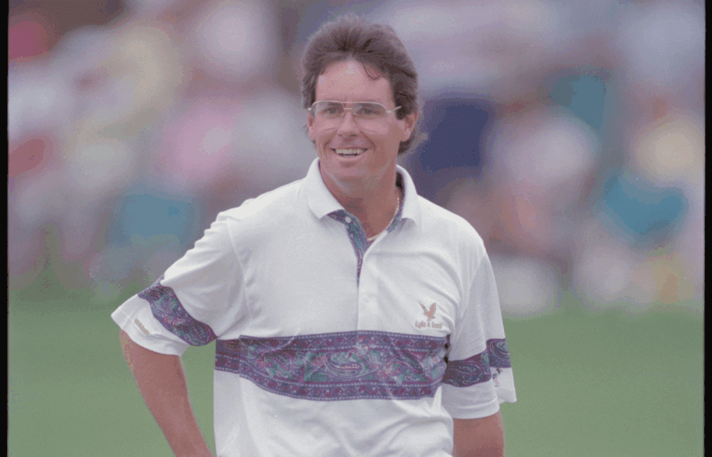 04/11/1992; Augusta, Georgia USA; Ian Baker Finch walks on a green with putter in hand at Augusta National Country Club. Mandatory Credit: MM -The Augusta Chronicle via USA TODAY NETWORK