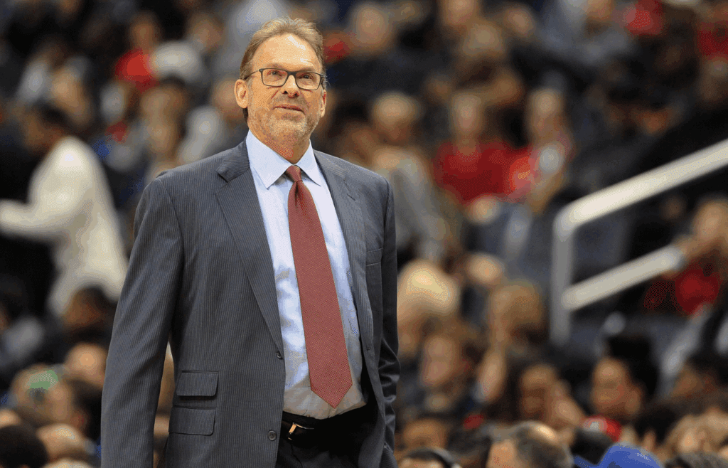 Mar 19, 2016; Washington, DC, USA; New York Knicks head coach Kurt Rambis looks on against the Washington Wizards during the first half at Verizon Center. Mandatory Credit: Brad Mills-Imagn Images
