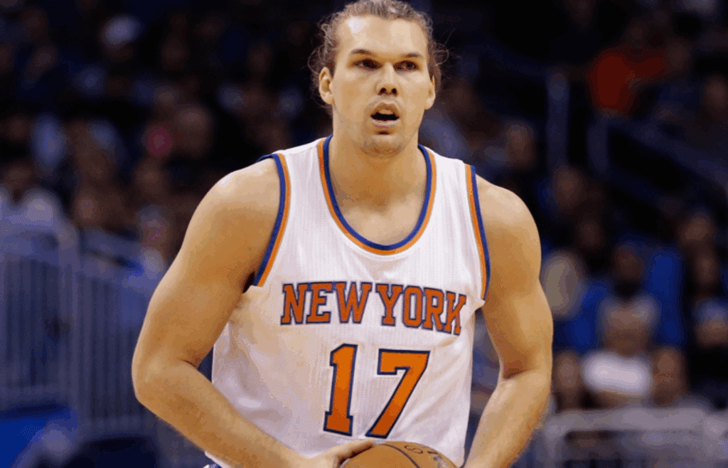 Nov 25, 2015; Orlando, FL, USA; New York Knicks forward Lou Amundson (17) holds the ball during the second quarter of a basketball game against the Orlando Magic at Amway Center. Mandatory Credit: Reinhold Matay-Imagn Images