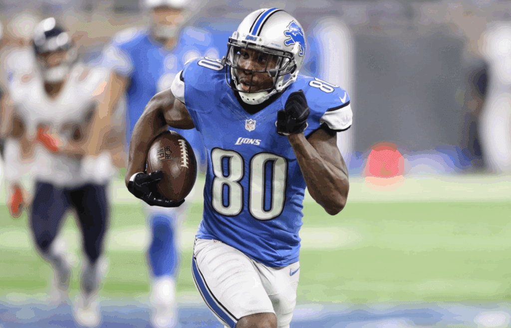 Detroit Lions receiver Anquan Boldin catches a pass against the Chicago Bears Sunday, December 11, 2016 at Ford Field in Detroit MI. Kirthmon F. Dozier/Detroit Free Press