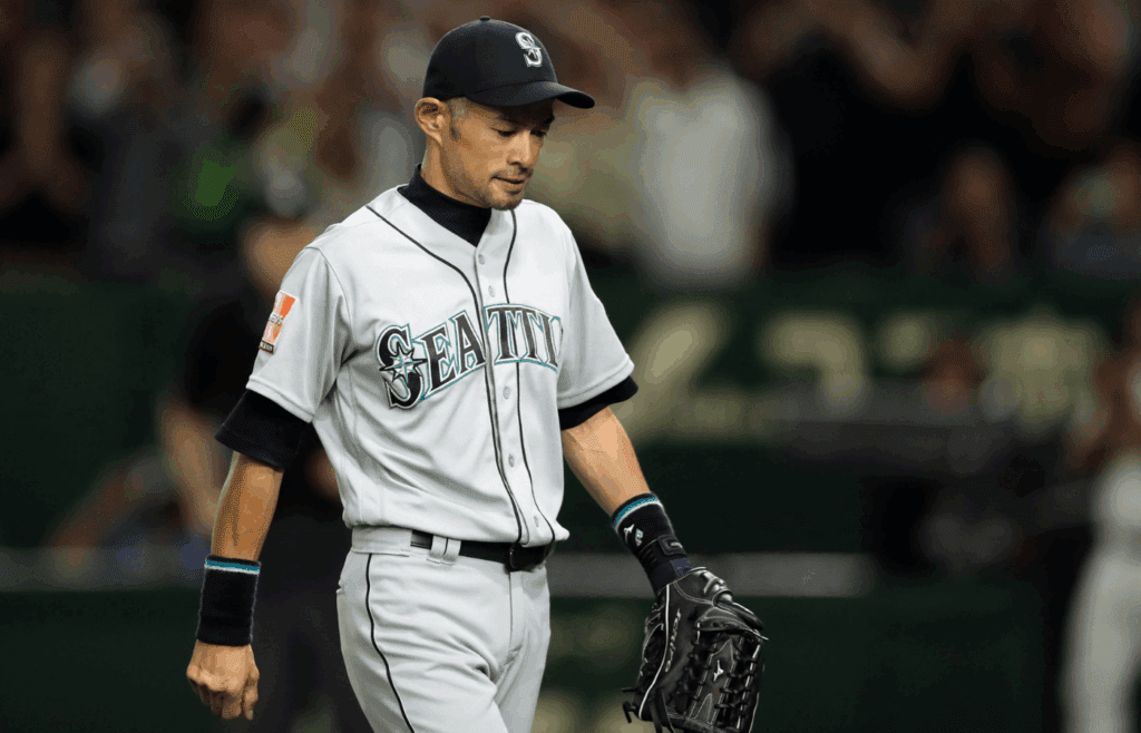 Mar 21, 2019; Tokyo,JPN; Seattle Mariners right fielder Ichiro Suzuki (51) walks off the field after being removed from the game during the eighth inning against the Oakland Athletics at Tokyo Dome. Mandatory Credit: Darren Yamashita-Imagn Images