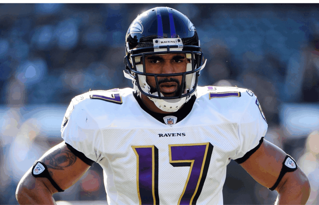 January 3, 2010; Oakland, CA, USA; Baltimore Ravens wide receiver David Tyree (17) warms up before the game against the Oakland Raiders at Oakland-Alameda County Coliseum. Mandatory Credit: Kyle Terada-Imagn Images