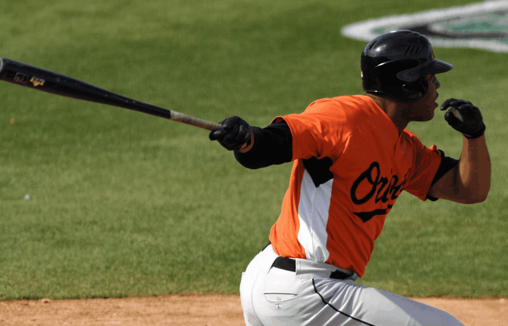 Mar 7, 2007; Jupiter, FL, USA; Baltimore Orioles outfielder Roger Cedeno (30) follows through with an rbi single against the Florida Marlins at Roger Dean Stadium in Jupiter, FL. Mandatory Credit:Scott Rovak-Imagn Images Copyright © Scott Rovak