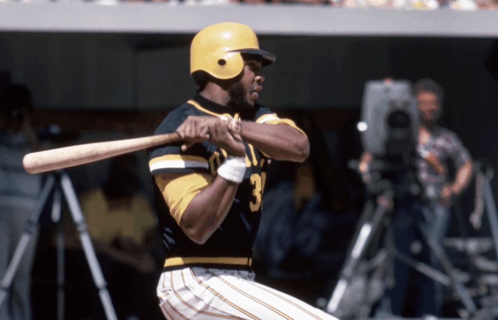 May 1977; Pittsburgh, PA, USA; FILE PHOTO; Pittsburgh Pirates right fielder Dave Parker (39) in action during the 1977 season at Three Rivers Stadium. Mandatory Credit: Malcolm Emmons-Imagn Images
