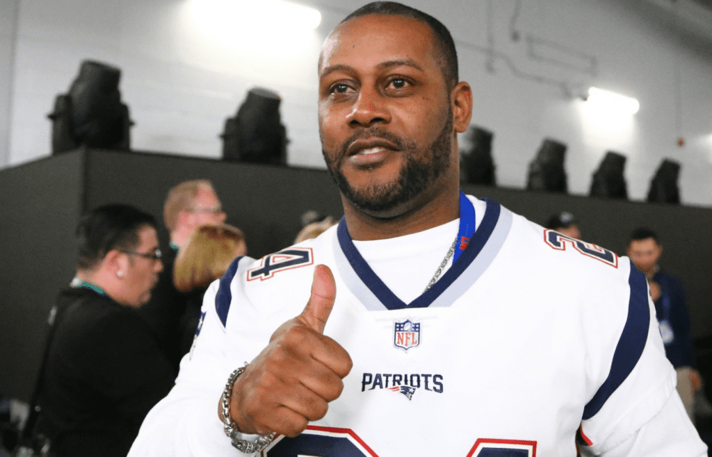Feb 3, 2019; Atlanta, GA, USA; New England Patriots former player Ty Law before Super Bowl LIII against the Los Angeles Rams at Mercedes-Benz Stadium. Mandatory Credit: Mark J. Rebilas-Imagn Images