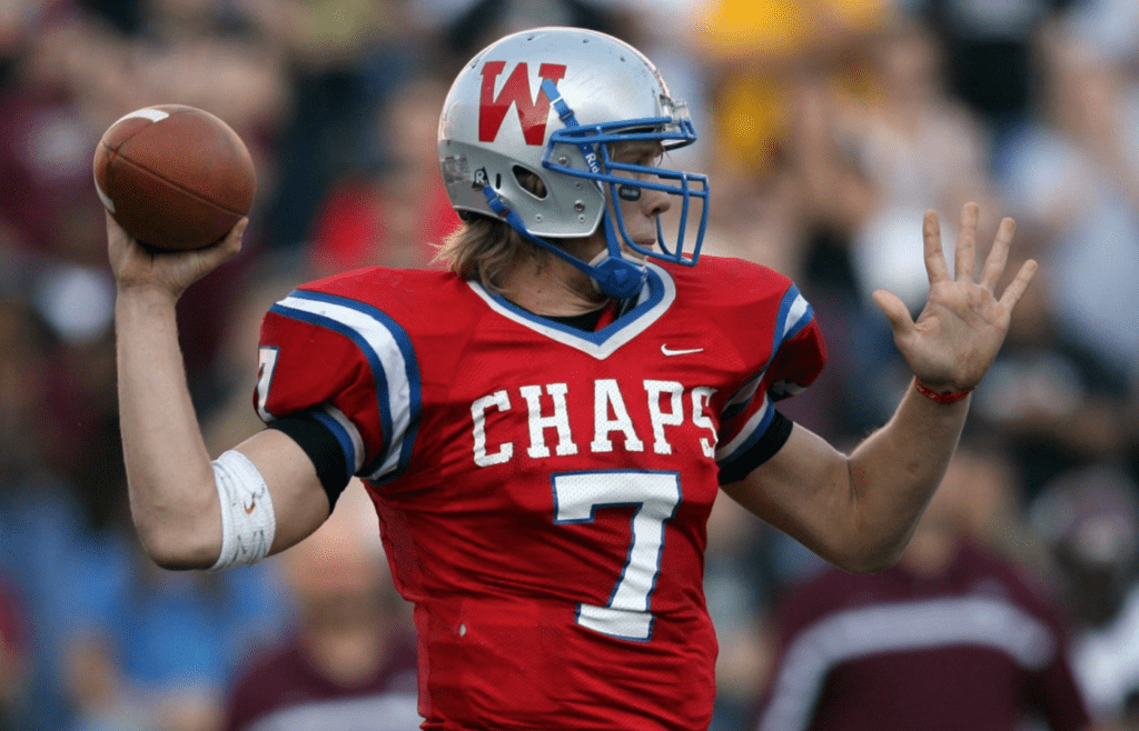 Westlake quarterback Nick Foles passes in the second half against Pearland at the Class 5A Division 1 state semifinal at Kyle Field in College Station on Saturday Dec. 16, 2006.