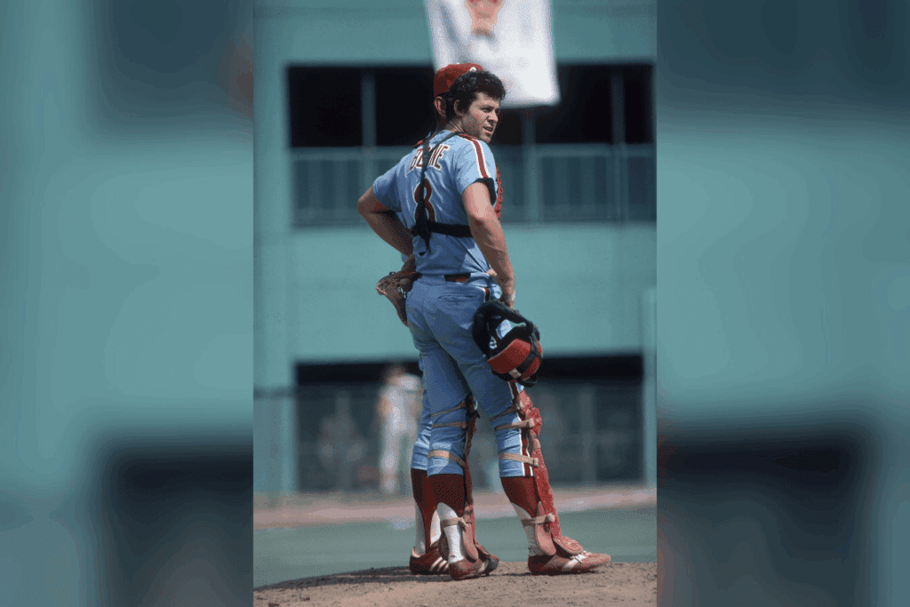 Unknown date and unknown location; USA, FILE PHOTO; Philadelphia Phillies catcher Bob Boone (8) on the field. Mandatory Credit: Malcolm Emmons-USA TODAY Network.