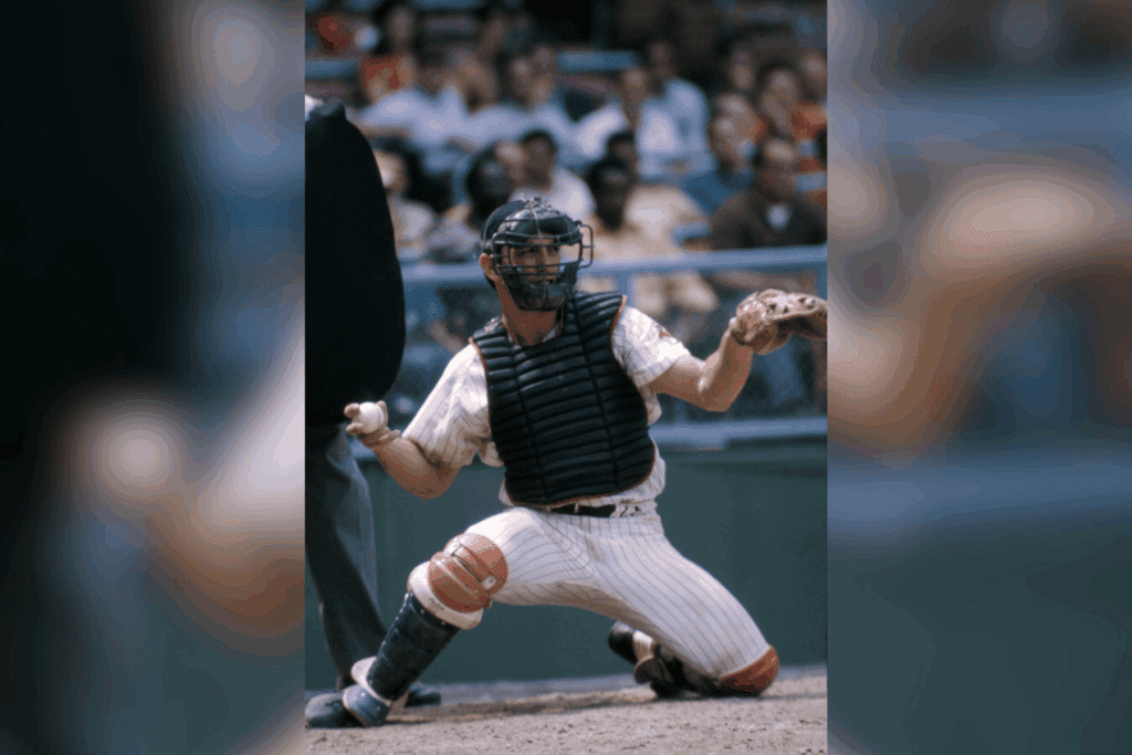 July 1970; Cleveland, OH, USA; FILE PHOTO; Cleveland Indians catcher Ray Fosse in action at Cleveland Stadium during the 1970 season. Mandatory Credit: Malcolm Emmons-Imagn Images