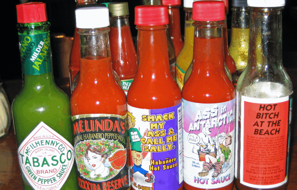 Hot sauce bottles