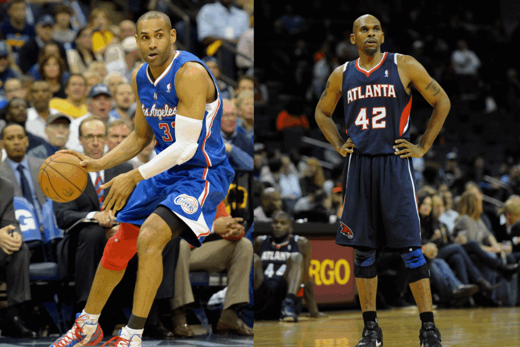 December 19, 2011; Charlotte, NC, USA; Atlanta Hawks forward guard Jerry Stackhouse (42) while playing against the Charlotte Bobcats at Time Warner Cable Arena. Bobcats win 79-77. Mandatory Credit: Sam Sharpe-Imagn Images