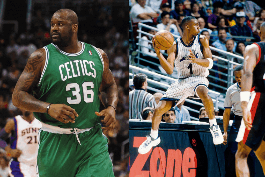 Jan. 28, 2011; Phoenix, AZ, USA; Boston Celtics center Shaquille O'Neal (36) reacts on the court against the Phoenix Suns at the US Airways Center. The Suns defeated the Celtics 88-71. Mandatory Credit: Jennifer Stewart-Imagn Images